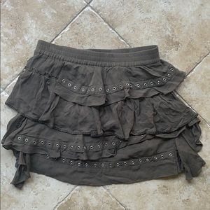 IRO green mini skirt